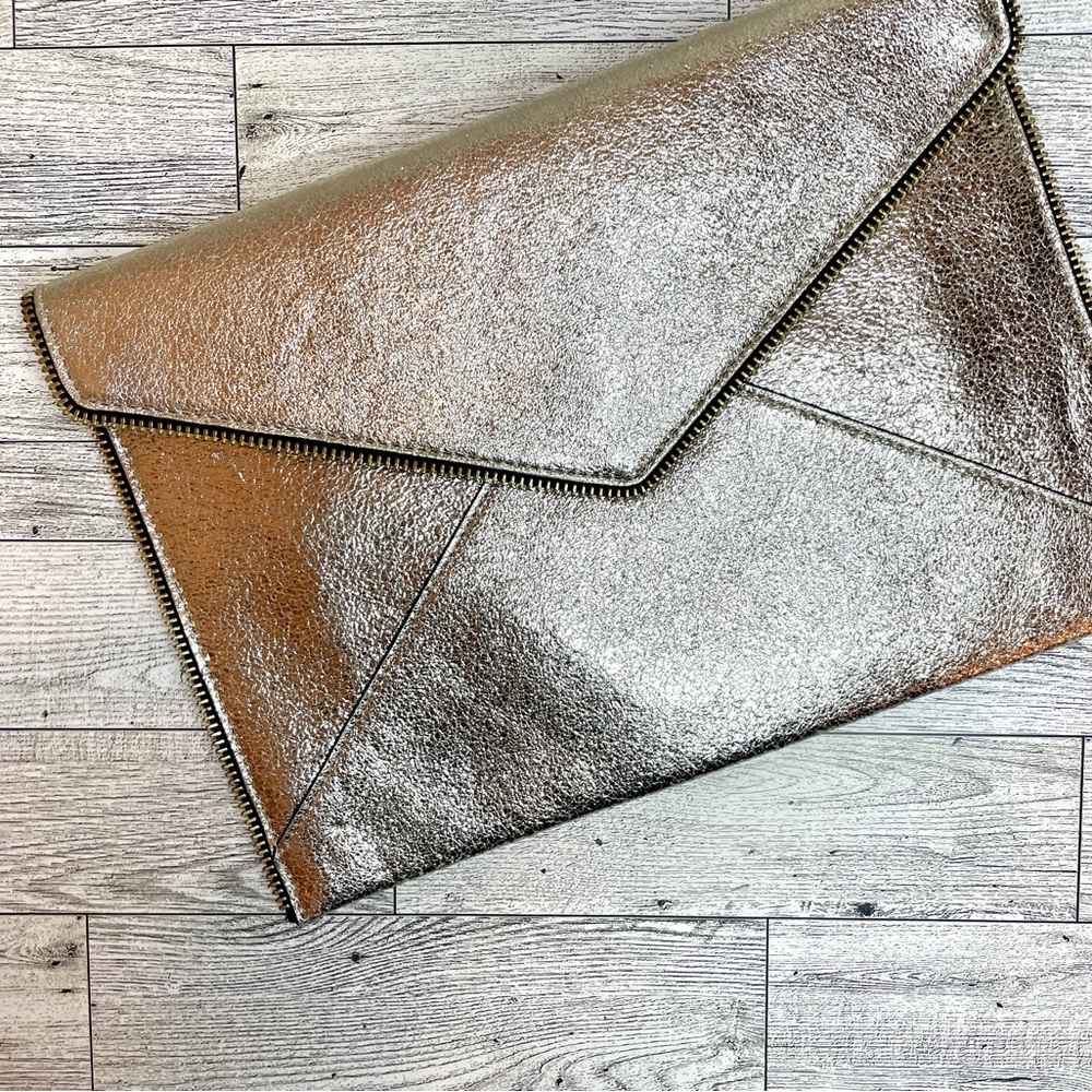 Rebecca Minkoff Metallic Leo Clutch